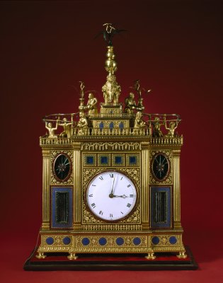 图片[1]-Copper plated gold roof rolling ball clock-China Archive